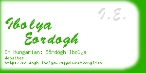 ibolya eordogh business card